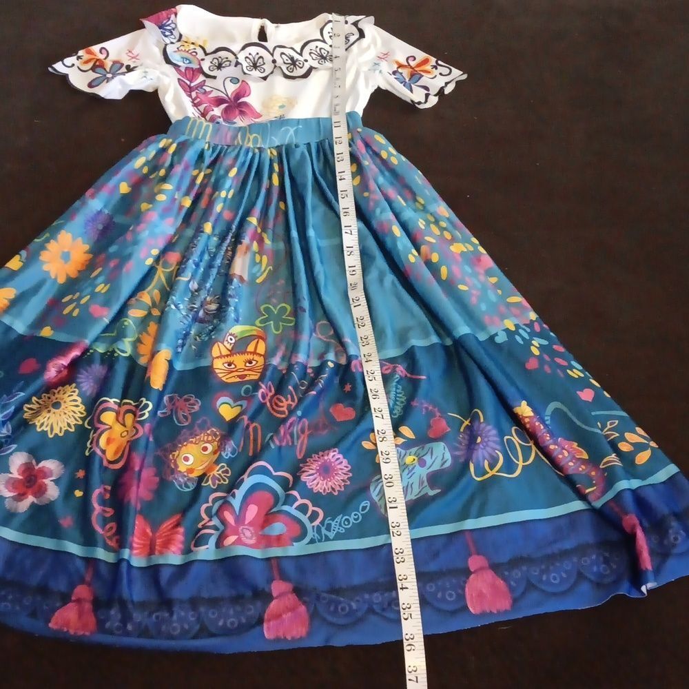 Disney Encanto Maribel Kids Blue Dress Up Costume Size 7-8 - Picture 10 of 12